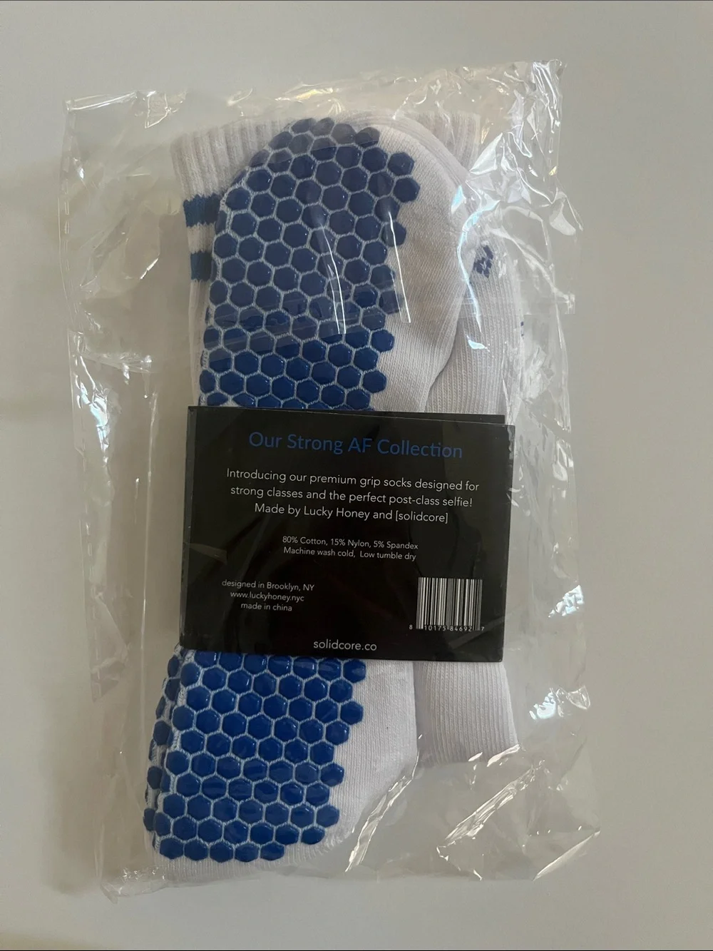 NWT Limited Edition Lucky Honey x [solidcore] Strong AF Studio Grip Socks